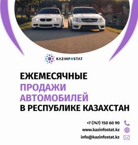 Дайын есеп: ҚР-дағы ай сайынғы автомобиль сатылымы | KazInfostat
