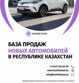 Дайын есеп: ҚР-дағы жаңа автомобильдерді сату дерекқоры (Sales database) | KazInfostat