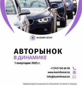 Дайын есеп: Қазақстан Республикасындағы автокөлік нарығы динамикада. 2025 жылдың 1-ші жартыжылдығы | KazInfostat