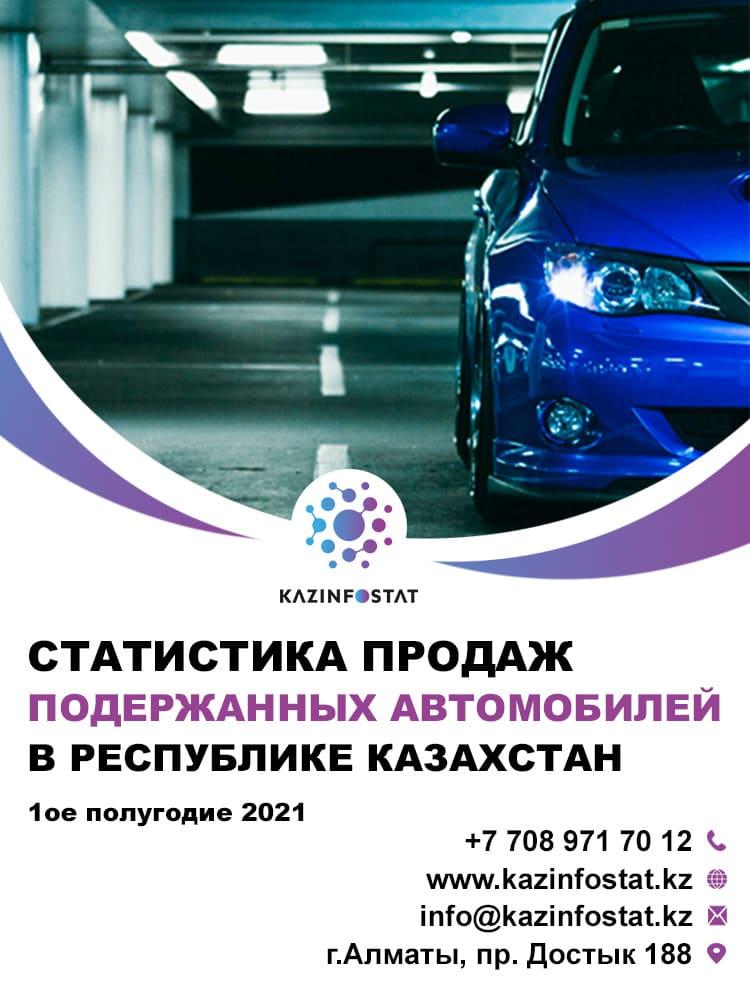 Дайын есеп: ҚР-дағы пайдаланылған автомобильдерді сату статистикасы 2021 жылдың бірінші жартыжылдығы | KazInfostat